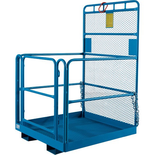 High Work Maintenance Platform, Each, Steel, Platform Width, 48", Platform Depth, 48", Capacity, 1000 lbs., Platform Type, 48" L x 48" W x 72" H, Step Type, Non-Skid, Gate Type
