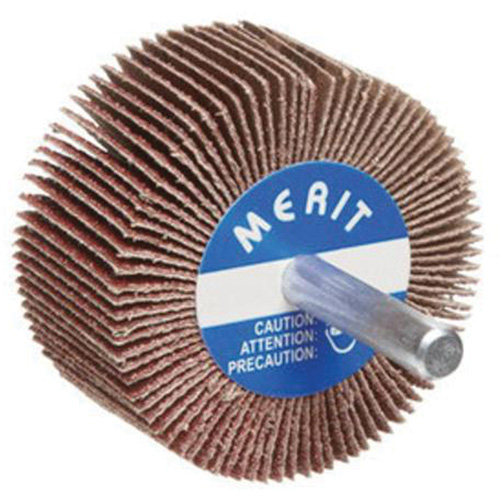 Mini Mounted Flap Wheel, Aluminum Oxide, 60 Grit, 2" x 1" x 1/4"