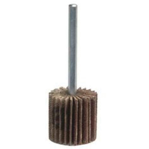 Mini Mounted Flap Wheel, Aluminum Oxide, 60 Grit, 2" x 1/2" x 1/4"