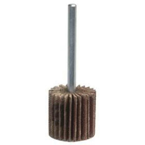 Mini Mounted Flap Wheel, Aluminum Oxide, 60 Grit, 1" x 1" x 1/4"