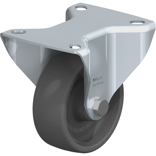 Caster, Wheel Diameter, 3-1/8" (79.5 mm), Capacity, 330 lbs. (150 kg.), Wheel Material, Heat-Resistant Thermoplastic, Caster Type, Rigid, Wheel Colour, Dark Grey, Bearing Type, Plain Bore