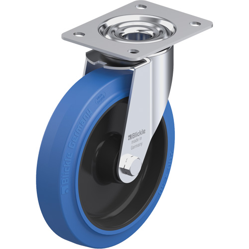Caster, Wheel Diameter, 7-7/8" (200 mm), Capacity, 660 lbs. (300 kg.), Wheel Material, Hard Rubber, Caster Type, Swivel, Wheel Colour, Black, Bearing Type, Roller