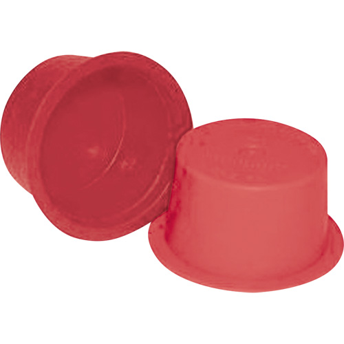JIC Flared Fitting Plug, Pack of 100, MPT, Material, Plastic, Diameter, 1/2", Red, Additional Material Specification, Low-Density Polyethylene, No. of Threads