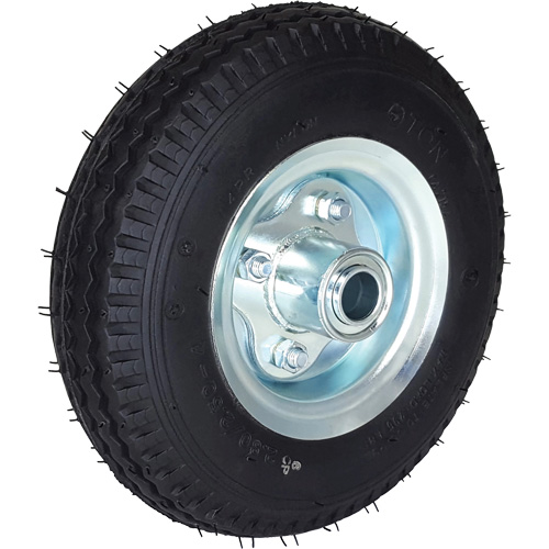 Pneumatic Wheel Assembly, Each, 8" (203.2 mm), Capacity, 295 lbs. (133.8 kg.), Bearing Type, Ball, 3-3/16", Ball Bearing Size, 1/2"