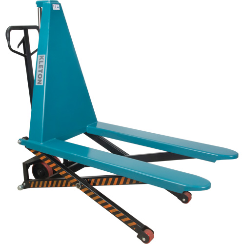 Manual Scissor Skid Lift, Each, 45-1/4" L x 20-1/4" W, Capacity, 3300 lbs., Raised Height, 31.5", Lowered Height, 3.35", Frame Material, Polyurethane, Extended Mast Height, 65.5", Manufacturer's Warranty