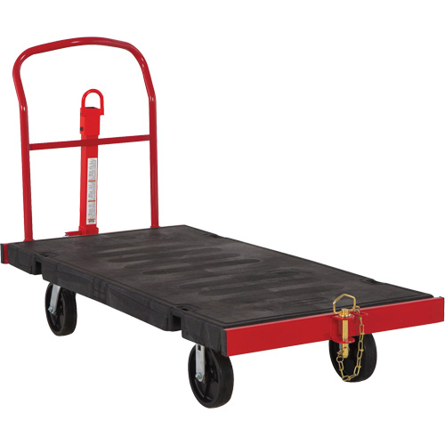 Each, 30-1/2", Deck Length, 64-1/4", Handle Height, 42.5", Capacity, 2500 lbs., Wheel Diameter, Powder-Coated Steel, Cart Weight, 91.5 lbs. (41.5 kg), Colour
