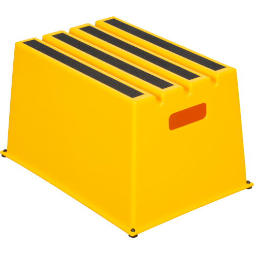 Industrial Step Stool, Each, 1, Overall Height, 12", Overall Length, 20-7/8", Overall Width, 12-3/16", Yellow, Weight, 8.38 lbs. (3.8 kg), Capacity