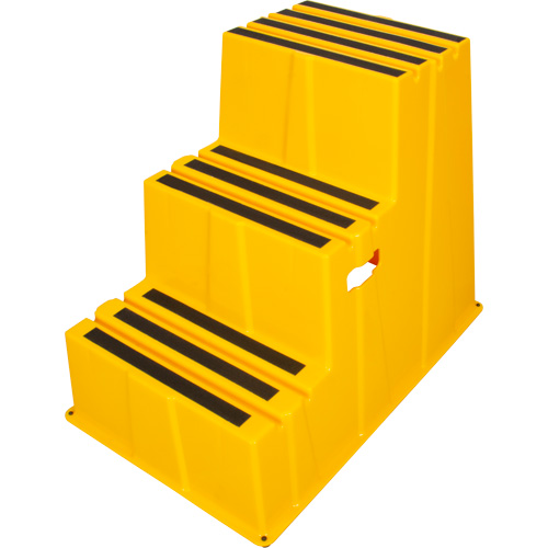 Industrial Step Stool, Each, 3, Overall Height, 28-1/2", Overall Length, 34-13/16", Overall Width, 22-7/16", Yellow, Weight, 26.0 lbs. (11.8 kg), Capacity