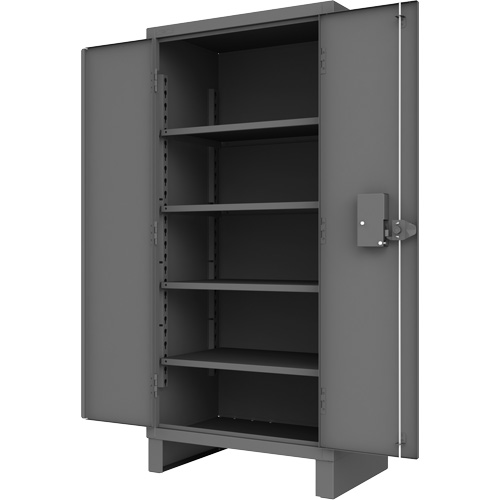 Access Control Cabinet, Each, 78", Width, 36", Depth, 24", No. of Shelves, 4, Colour, 12, Shelf Capacity, 1900 lbs., Shelf Dimensions