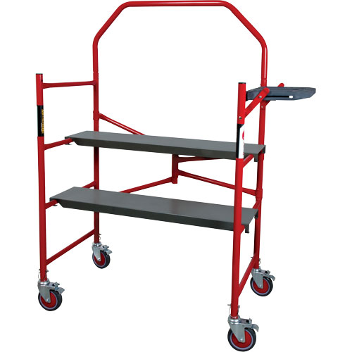 Buildman™ Portable Scaffold, Overall Height, 4', Overall Depth, 40-5/8", Assembled Dimensions, 50½ X 23¾ X 61½" (128.3 X 60.3 X 156.2 cm), Weight, 69 lbs.