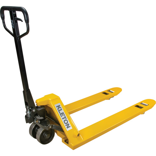 Fork Length, 48", 27", Capacity, 5500 lbs., Frame Material, Steel, Fork Width, 6-1/4", Raised Height, 171 lbs., Colour, Yellow