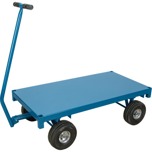 Outdoor Platform Wagon Truck, Each, 24", Deck Length, 48", Handle Height, 45", Capacity, 1000 lbs., Wheel Diameter, 130 lbs., Deck Height, 14.25", Manufacturer's Warranty