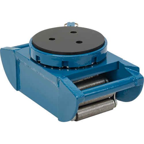 Machine Roller, Each, 10 Tons, Top Design, Padded, Swivel Lock or Rigid, Swivel Lock, Blue, Weight, 38.58 lbs., Capacity Measured In