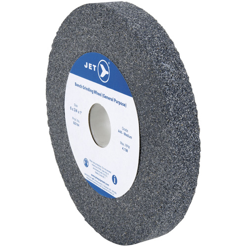 Bench Grinding Wheel, Each, 6", Thickness, 1", Arbor Size, 3/4", Max. RPM, 4138