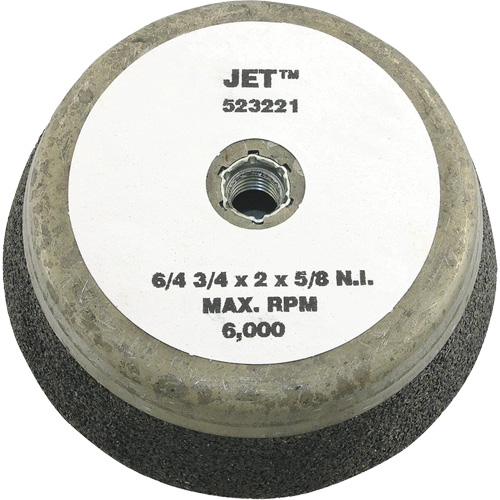 Resin Bond Cup Wheel, Each, 4", Thickness, 2", Arbor Size, 5/8"-11NC, Max. RPM, 9000, Type, A16