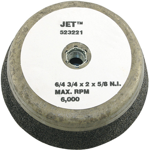 Resin Bond Cup Wheel, Each, 6", Thickness, 2", Arbor Size, 5/8"-11NC, Max. RPM, 6000, Type, A16