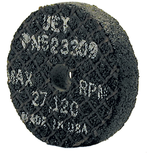 Resin Bonded Straight Wheel for Steel, Each, 2", Thickness, 1/2", Arbor Size, 3/8", Max. RPM, 27120, Type, A36, Material Application, Steel, Tool Type