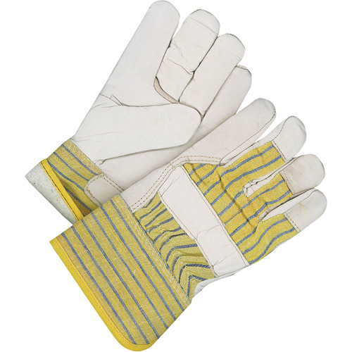 Classic Fitter Gloves, Size, Inner Lining, Cotton Fleece, Leather Palm Type, Grain Cowhide, Cuff Style, Safety, Cuff Material, Rubberized
