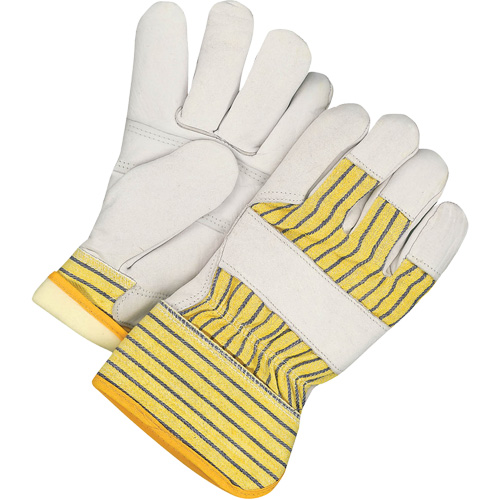 Classic Fitter Gloves with Patch Palm, Pair, One Size, Inner Lining, Thinsulate™, Leather Palm Type, Grain Cowhide, Cuff Style, Safety, Cuff Material