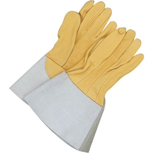 Gander Brand Reverse Grain TIG Welder Gloves, Size, Inner Lining, Unlined, Leather Palm Type, Grain Deerskin, Cuff Length, 5"