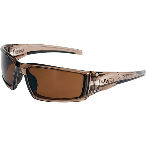 Uvex Hypershock™ Safety Glasses, Each, ANSI Z87+, Lens Tint, Espresso, Lens Coating, Anti-Scratch/Polarized, Sporty