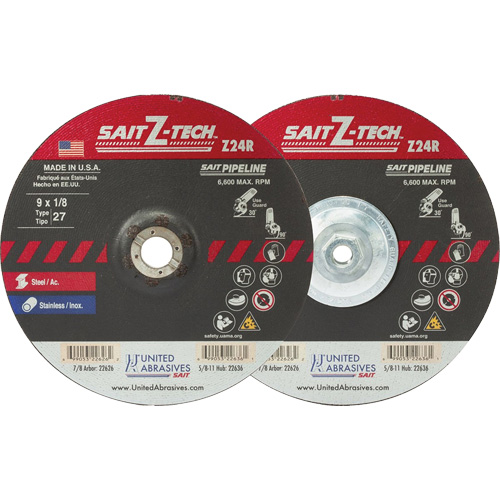 Diameter, 6", 1/8", Arbor Size, 5/8"-11, Max. RPM, 10200, Type, 27, Abrasive Material
