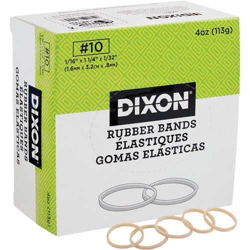 Rubber Bands, Length, 1-1/4", Width, 1/16", Weight, 1/4 lb. box