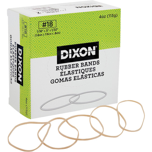 Rubber Bands, Box of .25 lbs, 3", Width, 1/16", 1/4 lb. box
