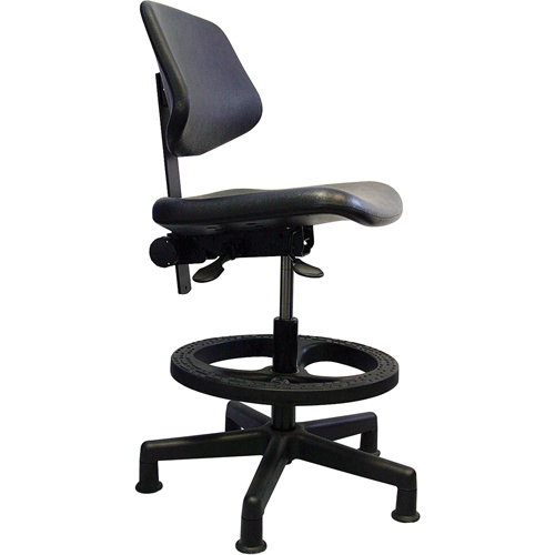 Ergonomic Seating, Each, Black, Material, Polyurethane, Weight Capacity, 250 lbs., 20 - 29"