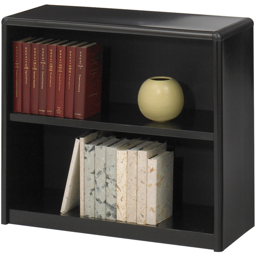 Value Mate® Steel Bookcase, Each, Steel, Colour, Black, No. of Shelves, 2, Height, 28", Width