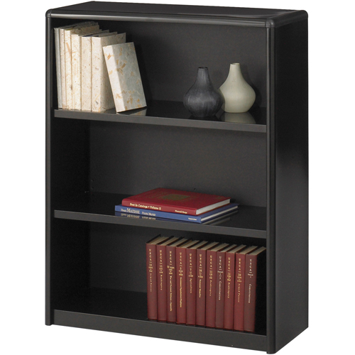 Value Mate® Steel Bookcase, Each, Steel, Colour, Black, No. of Shelves, 3, Height, 41", Width
