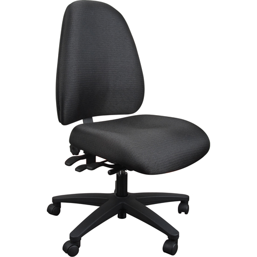 Adjustable Office Chair, Each, 275 lbs., Overall Height, 44-3/4", Overall Width, 21-1/2", Overall Depth, 26", 40" to 44.75", Backrest Height, 21", Backrest Width