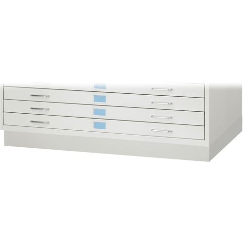 Closed Base for Facil™ Flat File Cabinets, Each,  Light grey, Depth, 29.875", Dimensions