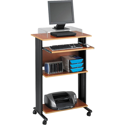 Muv™ Stand-Up Workstations, Overall Height, 45", Overall Width, 29-1/2", Overall Depth, 22", Description, Stand-Up Workstation, Cherry
