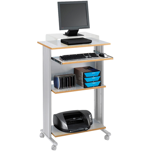 Muv™ Stand-Up Workstations, Overall Height, 45", Overall Width, 29-1/2", Overall Depth, 22", Description, Stand-Up Workstation, Grey