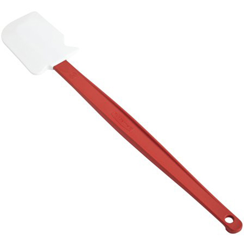 High-Temperature Scraper Spatula, Each, Silicone, Type, Spatula, Red, Length, 16-1/2"