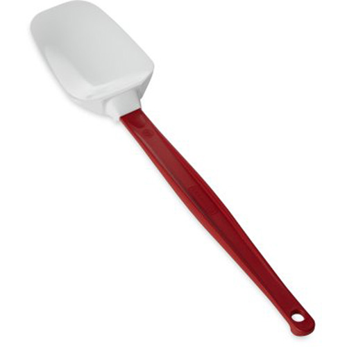 High-Temperature Spoon Spatula, Each, Silicone, Type, Spoonula, Red, Length, 13-1/2"