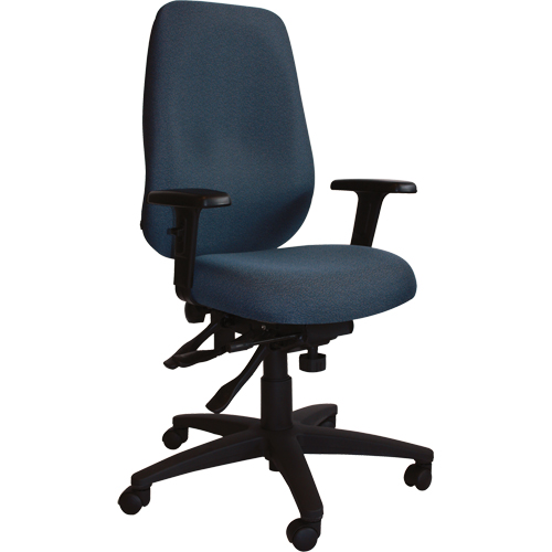Cierra™ Petite Series Ergonomic Chairs, Each, Blue, Material, Fabric, Weight Capacity, 300 lbs., Overall Height, 47-3/4", Overall Width, 17" W x 18" D, Overall Dimensions, 18" L x 17" W x 24" H, Backrest