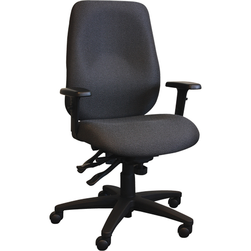 Cierra™ Ergonomic Chairs, Each, Black, Material, Fabric, Weight Capacity, 275 lbs., Overall Height, 46.5", Overall Width, 20" W x 19" D, Backrest, 27.5"