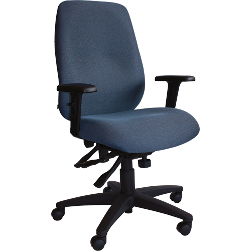 Cierra™ Ergonomic Chairs, Each, Blue, Material, Fabric, Weight Capacity, 250 lbs., Overall Height, 46.5", Overall Width, 20" W x 19" D, Backrest, 46.5"