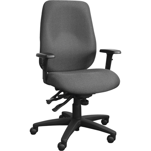 Cierra™ Ergonomic Chairs, Each, Grey, Material, Fabric, Weight Capacity, 250 lbs., Overall Height, 46.5", Overall Width, 20" W x 19" D, Backrest, 27.5"