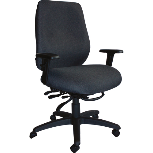 Cierra™ Heavy Duty Ergonomic Chairs, Each, Black, Material, Fabric, Weight Capacity, 400 lbs., Overall Height, 47-3/4", Overall Width, 24" W x 20" D, Overall Dimensions, 20" L x 24" W x 24" H, Backrest