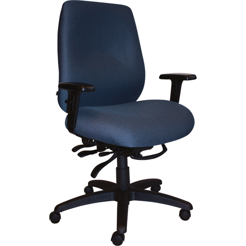 Cierra™ Heavy Duty Ergonomic Chairs, Each, Blue, Material, Fabric, Weight Capacity, 400 lbs., Overall Height, 47-3/4", Overall Width, 24" W x 20" D, Overall Dimensions, 20" L x 24" W x 24" H, Backrest