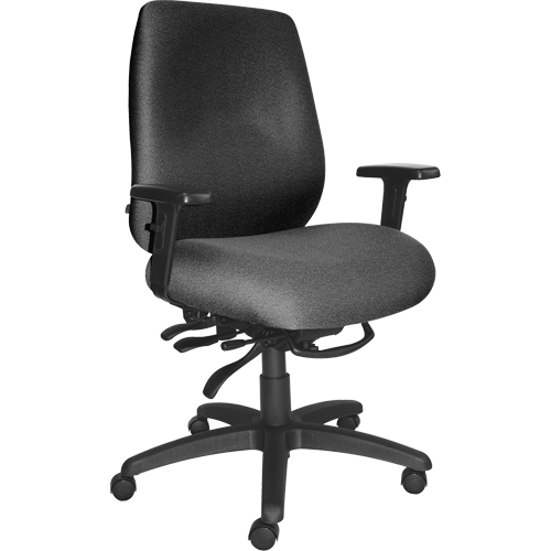 Cierra™ Heavy Duty Ergonomic Chairs, Each, Grey, Material, Fabric, Weight Capacity, 400 lbs., Overall Height, 47-3/4", Overall Width, 24" W x 20" D, Overall Dimensions, 20" L x 24" W x 24" H, Backrest