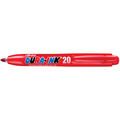 Dura-Ink® #20 Permanent Marker, Colour, Red, Tip Type, Fine, Mark Size, 1/16" (1.5 mm)
