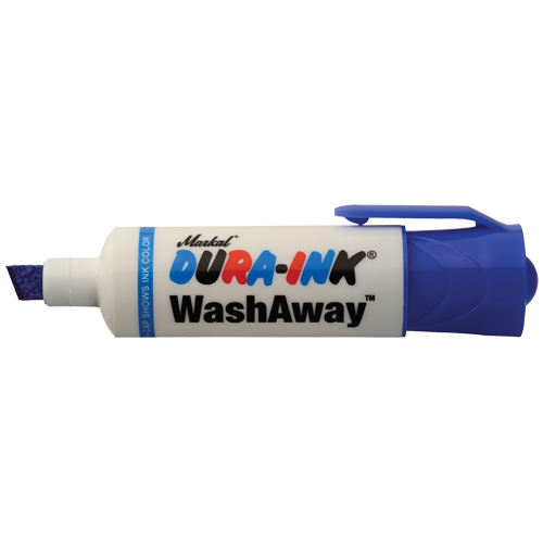 Dura-Ink® WashAway™ Ink Marker, Colour, Blue, Tip Type, Chisel, Mark Size, 1/8" (3 mm) or 5/16" (8 mm)