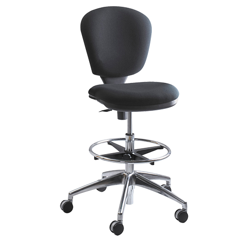 Metro™ Extended-High Chair, Each, Black, Material, Fabric, Weight Capacity, 250 lbs., Overall Height, 49", Overall Width, 29" to 39", Backrest Dimensions, 17-1/2" W x 16" H, Seat Dimensions