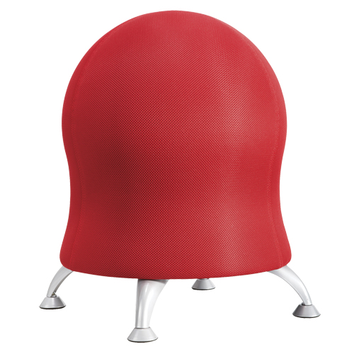 Zenergy™ Ball Chair, Each, Red, Material, Fabric, Weight Capacity, 250 lbs., Overall Height, 23", Overall Width