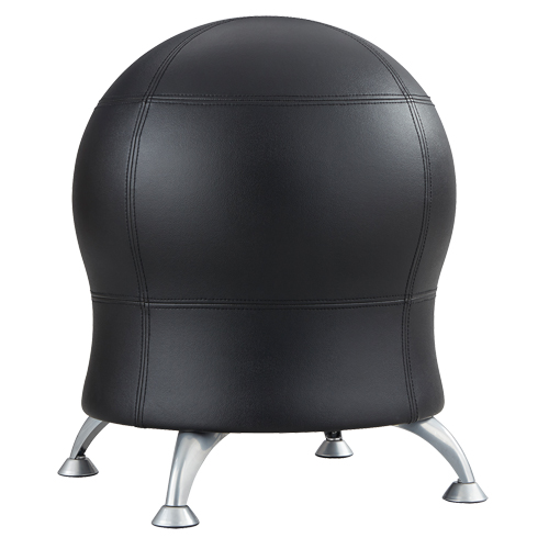 Zenergy™ Ball Chair, Each, Black, Material, Vinyl, Weight Capacity, 250 lbs., Overall Height, 23", Overall Width