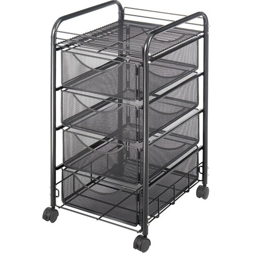 Onyx™ File Cart, Each, Black, 17", Overall Height, 27", Overall Width